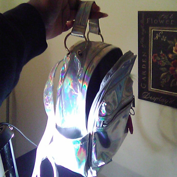 Women's Girls Metallic backpack purse - Picture 7 of 10